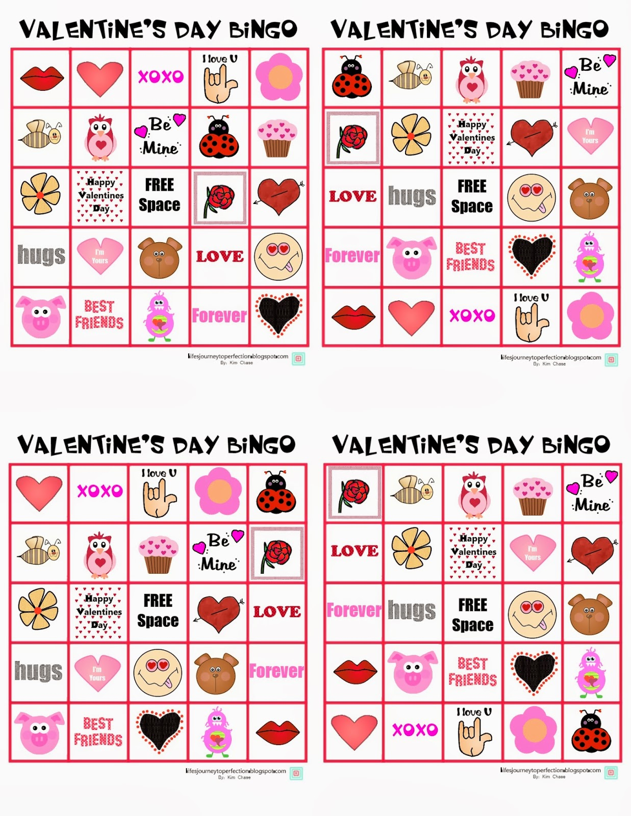Life s Journey To Perfection Valentine s Day Bingo Printable