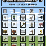 Minecraft Bingo Cards Personalized EBay