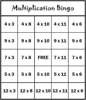 Multiplication Bingo Printable That Are Exhilarating 