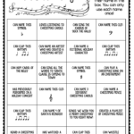 Musical Bingo Card Christmas Bingo Cards Bingo Music