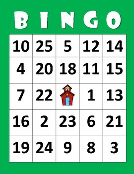 NUMBER BINGO 1 25 Number Recognition By The Bilingual 