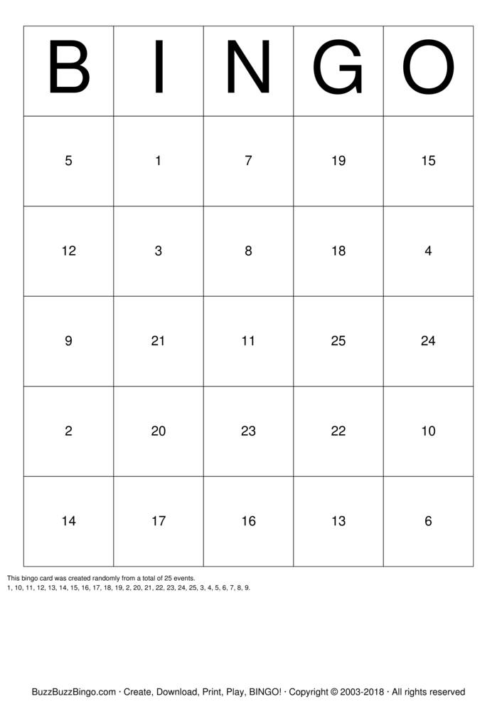 Numbers 1 40 Bingo Cards To Download Print And Customize Numbers 1 40 Bingo Cards To Download Print And Customize