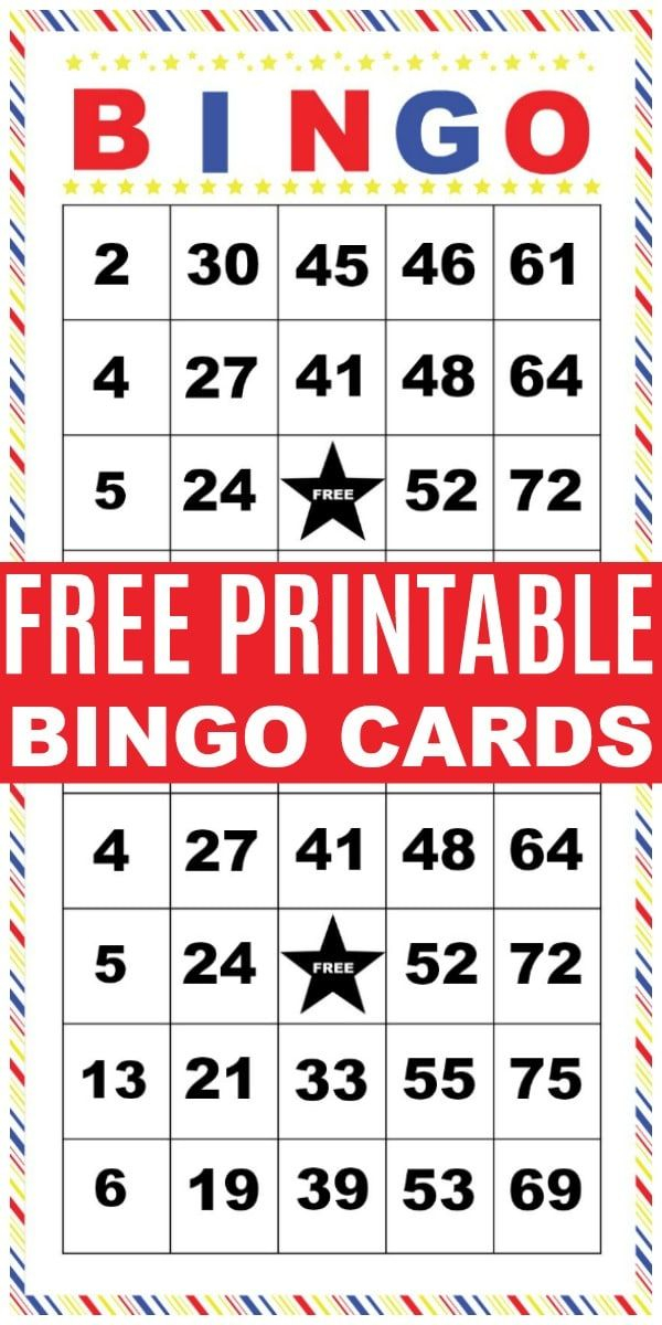 Printable Bingo Cards Bingo Cards Printable Bingo Cards