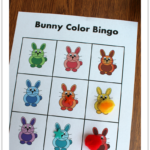 Printable Bingo Cards Bunny Color Bingo