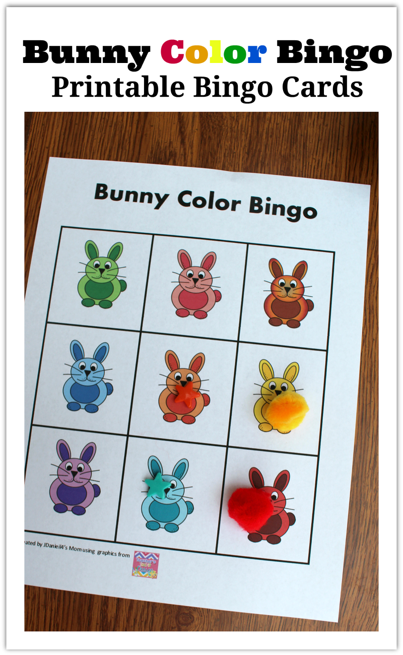 Printable Bingo Cards Bunny Color Bingo Printable Bingo Cards Bunny Color Bingo