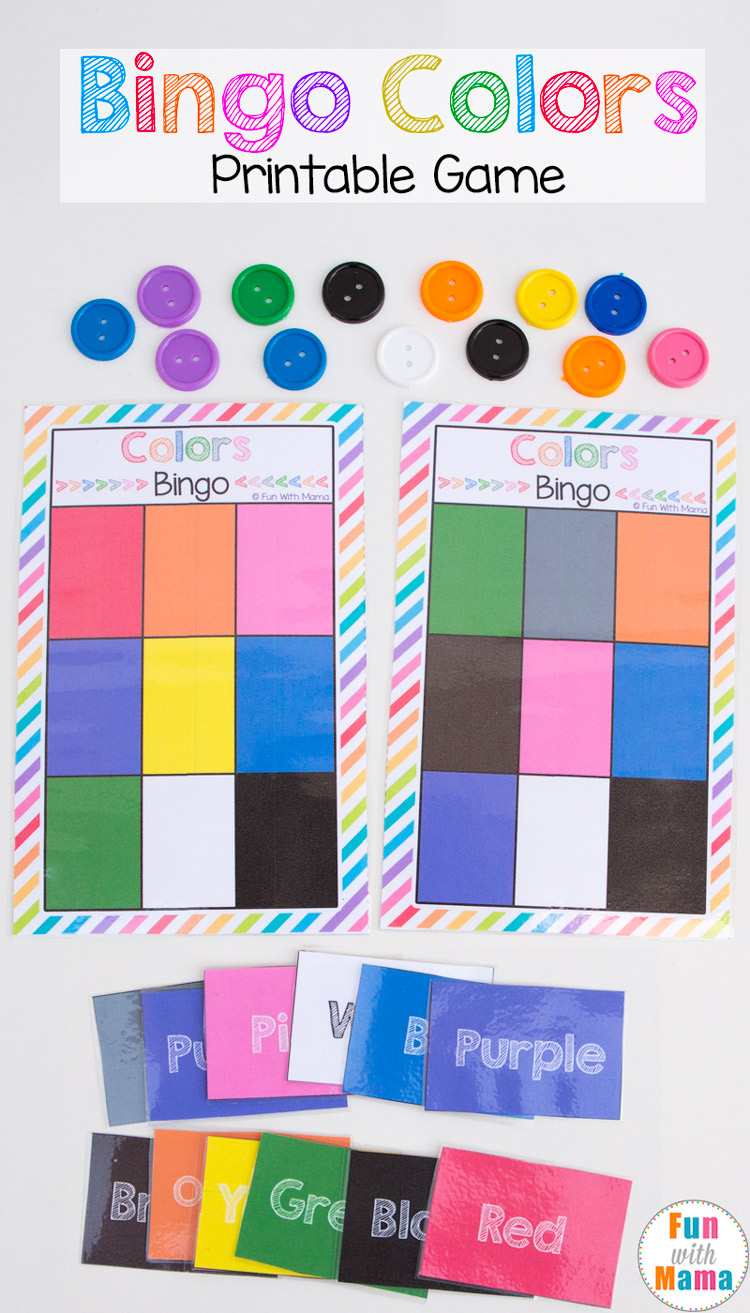 Printable Bingo Colors Fun With Mama