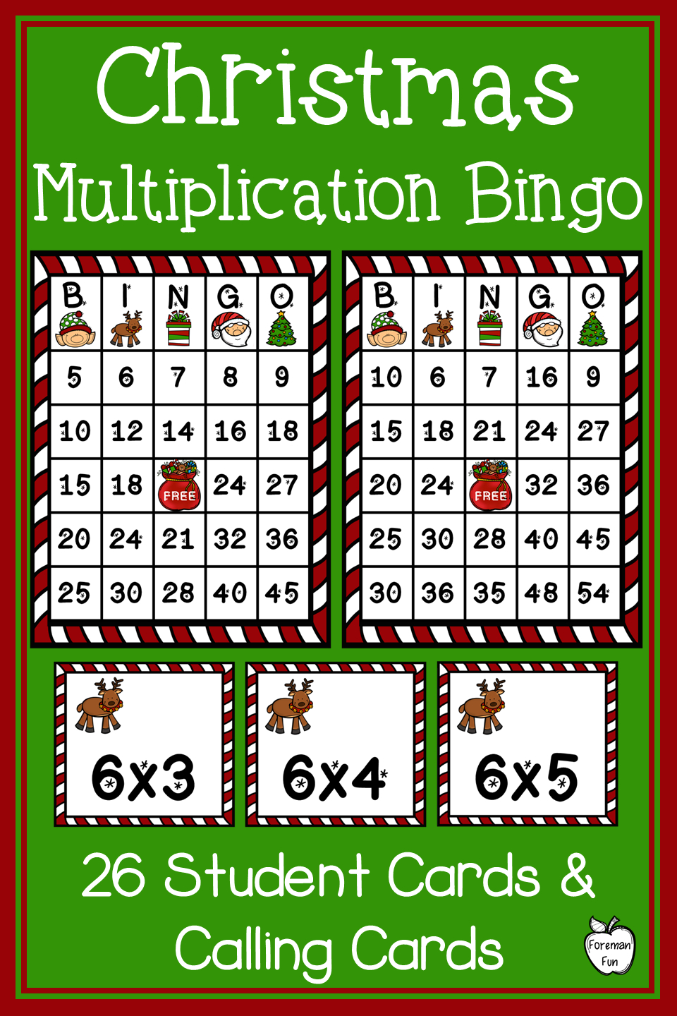 Printable Multiplication Bingo Game Printable Multiplication Bingo Game