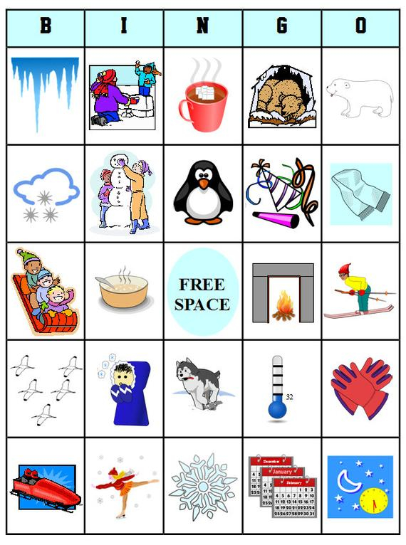 Printable Winter Bingo 54 Bingo Cards Download This PDF