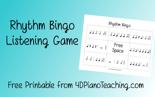 Rhythm Bingo Listening Game Free Printable 