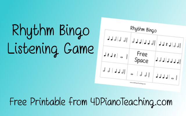 Rhythm Bingo Listening Game Free Printable Rhythm Bingo Listening Game Free Printable