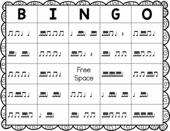 Rhythm Bingo Sixteenth Notes By Jamie Parker Teachers 
