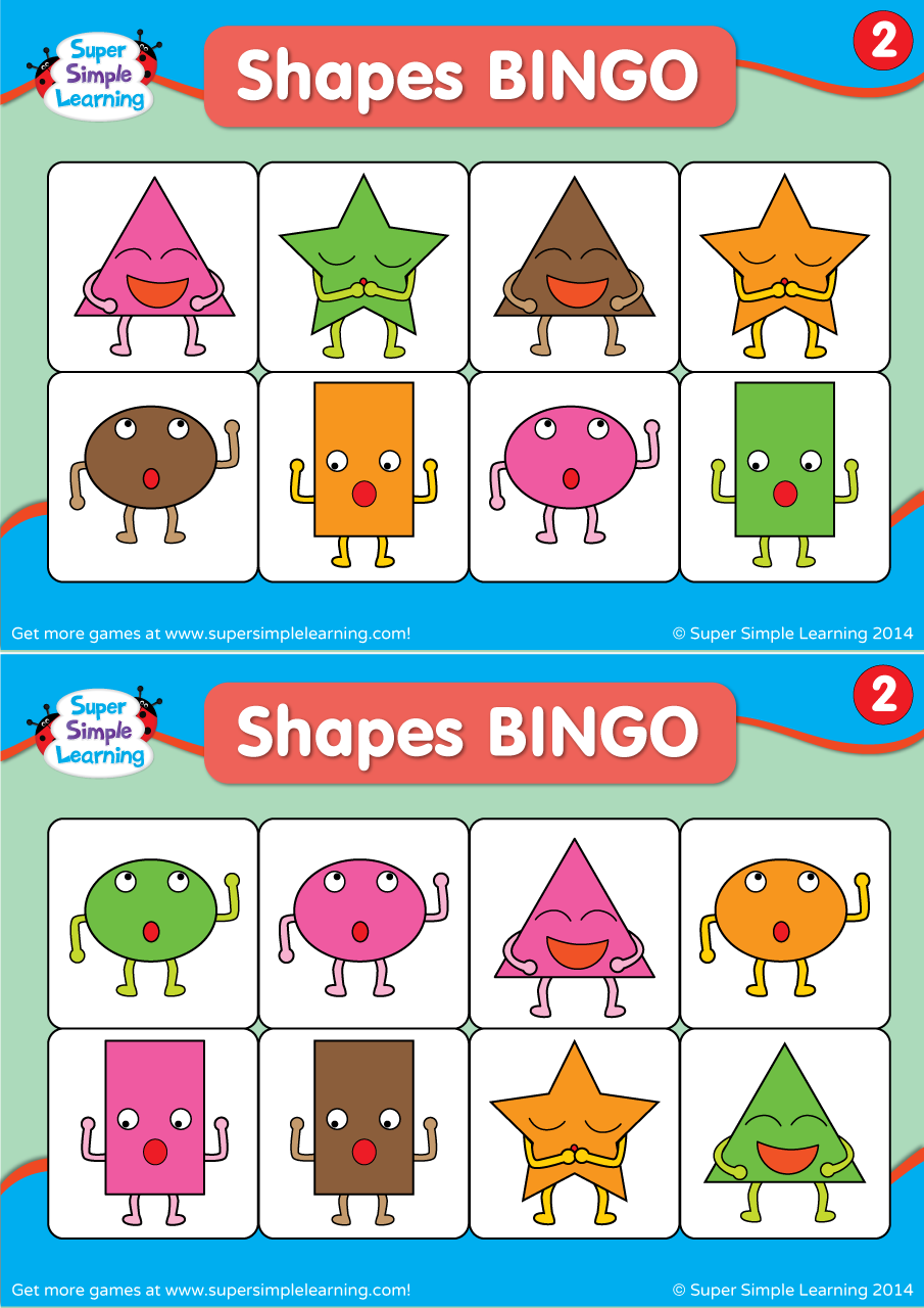 Shapes BINGO 2 Super Simple Shapes BINGO 2 Super Simple