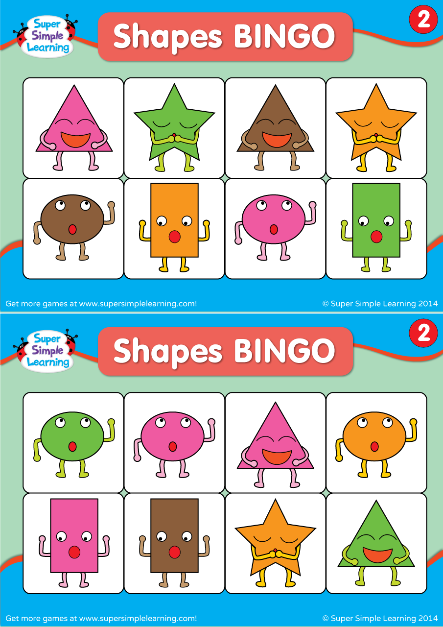 Shapes BINGO 2 Super Simple