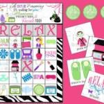 Spa Bingo 10 Printable Cards INSTANT DOWNLOAD