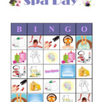 Spa Day Bingo 30 Printable Birthday Party Bingo Game Cards
