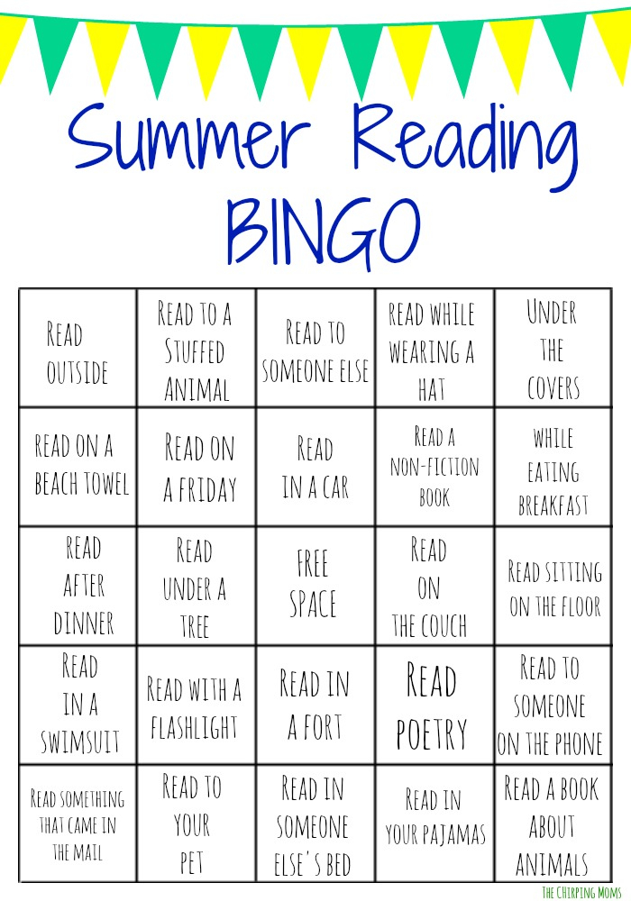 Summer Reading Bingo Challenge For Kids Free Printables 