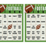Super Bowl Football Bingo Cards FREE PRINTABLE The