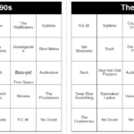 The 90s Download And Print Music Bingo Cards