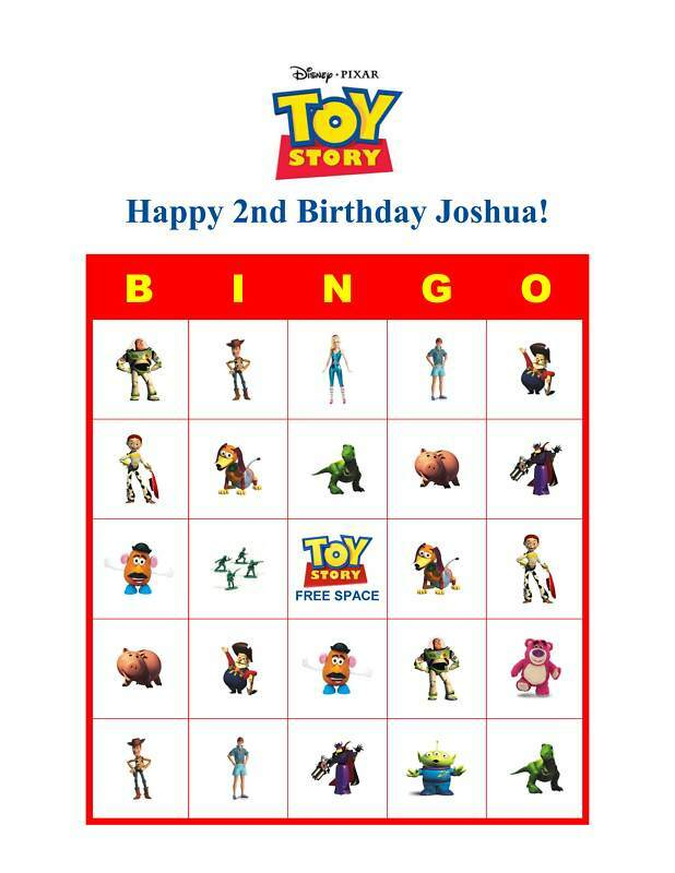 Toy Story Birthday Party Game Bingo Cards EBay