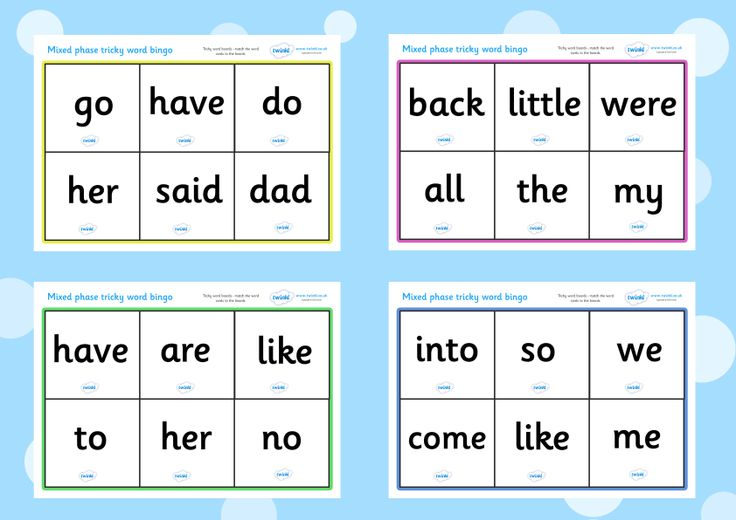 Twinkl Resources Mixed Phase Tricky Word Bingo 