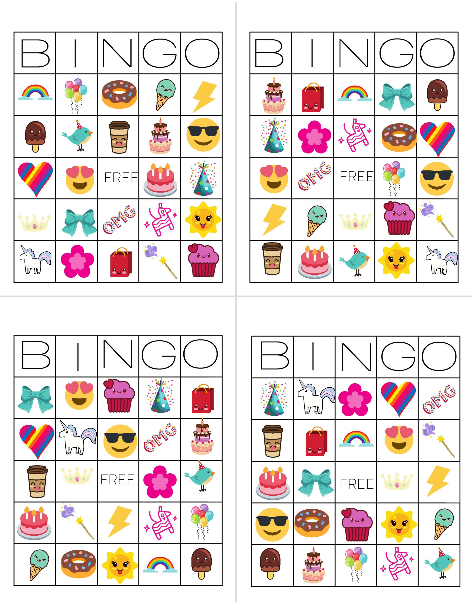 Unicorn Bingo Free Printable Download TINSELBOX