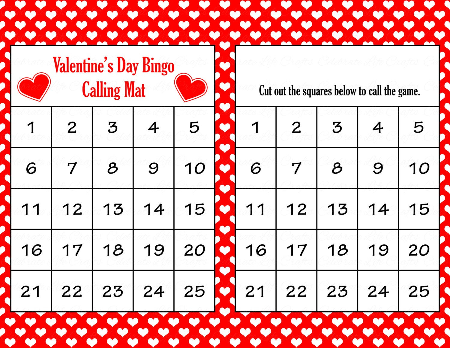 Valentine Bingo Game 60 Printable Valentine S Bingo Valentine Bingo Game 60 Printable Valentine s Bingo
