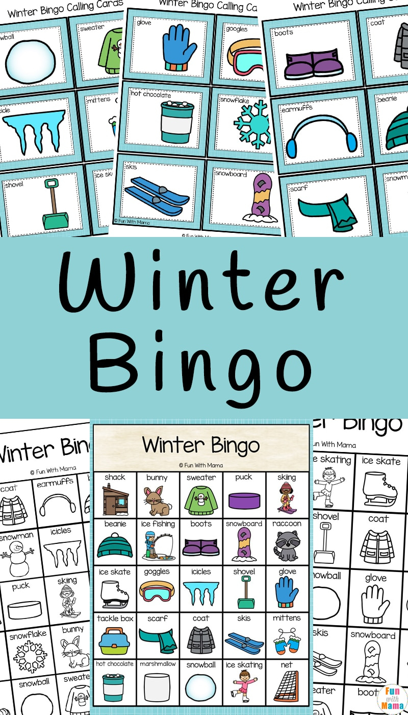 Winter Bingo Fun With Mama Winter Bingo Fun With Mama