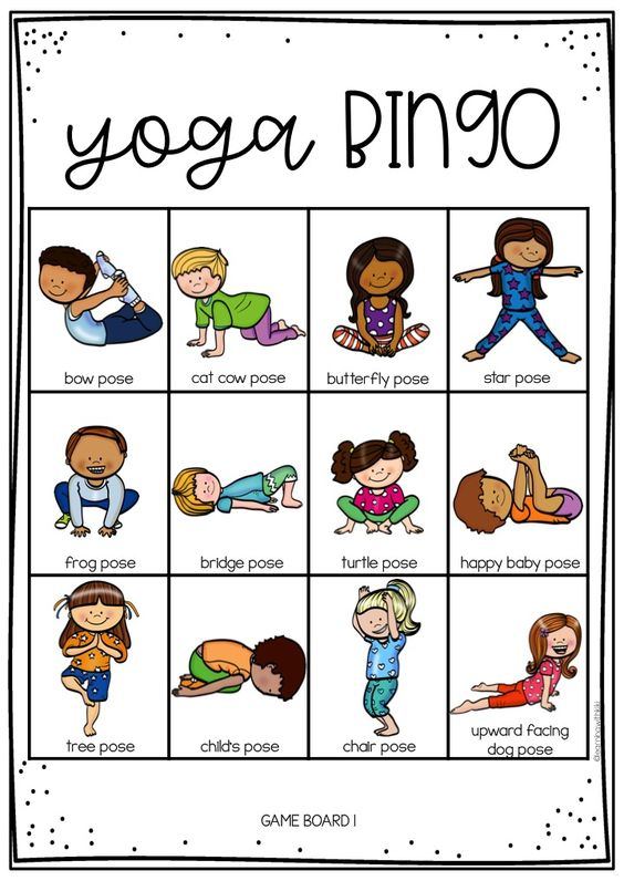 Yoga Bingo For Kids Make Learning Fun And Different