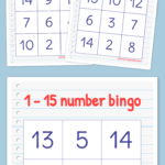 1 15 Number Bingo Numbers Preschool Numbers