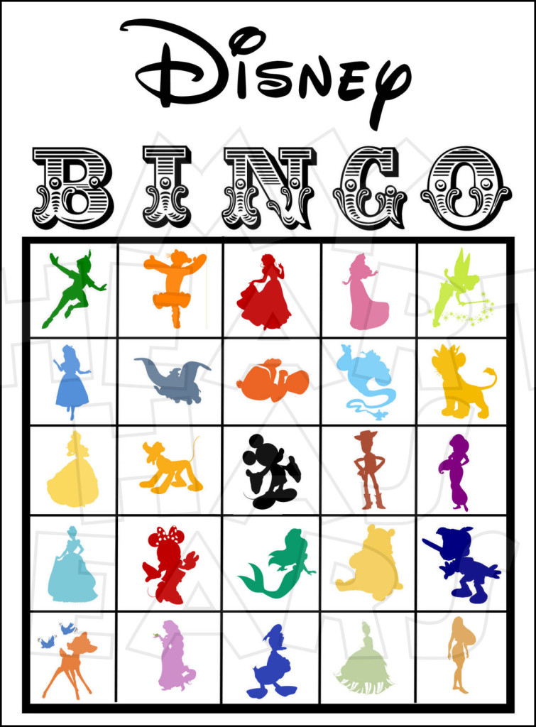 25 Printable Disney BINGO Cards Digital File You Print 25 Printable Disney BINGO Cards Digital File You Print