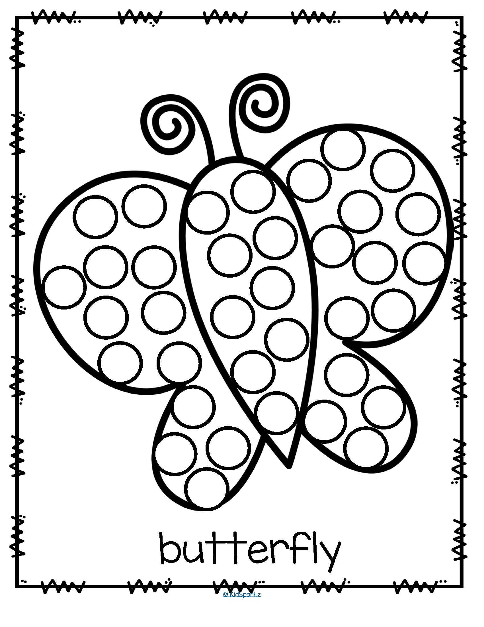 26 Free Printable Dot Marker Templates Of Butterfly Do A 