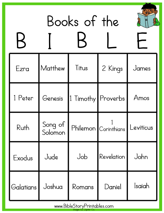 49 Printable Bingo Card Templates Books Of The Bible 