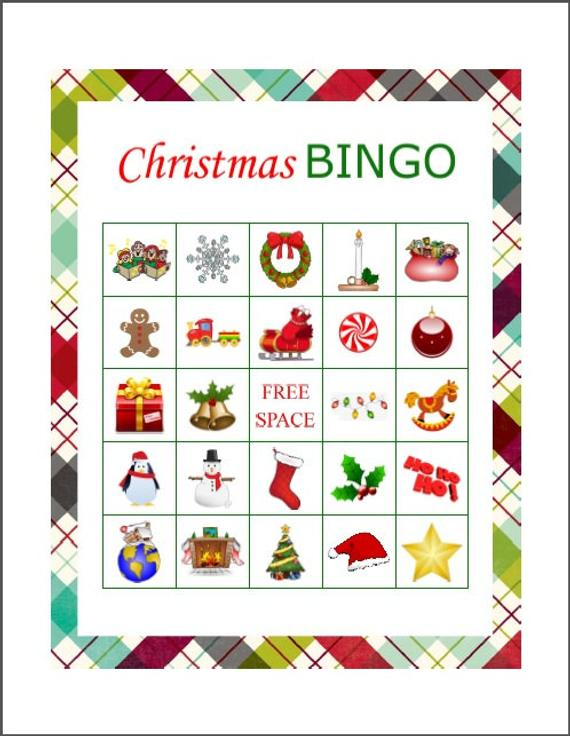 50 Printable Christmas Bingo Cards 1 Per Page Fun 
