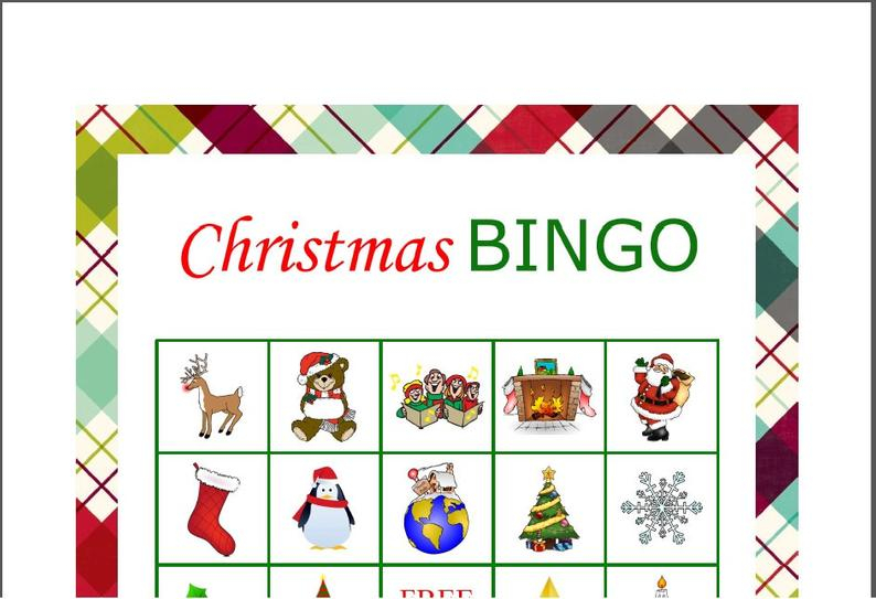 50 Printable Christmas Bingo Cards 1 Per Page Fun 