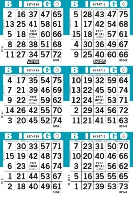 6 Face Vertical Bingo Paper Case Abbott Bingo Products 