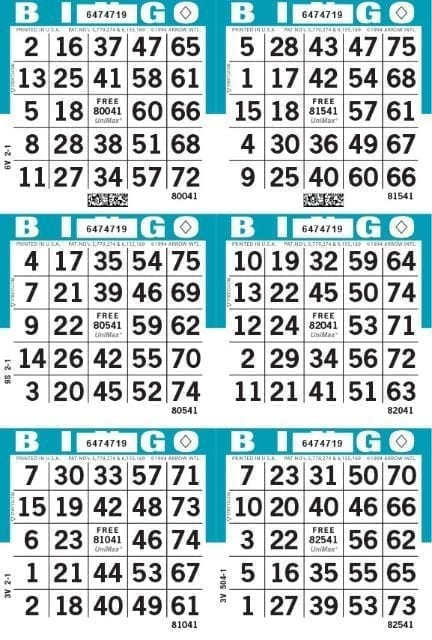 6 Face Vertical Bingo Paper Case Abbott Bingo Products 6 Face Vertical Bingo Paper Case Abbott Bingo Products