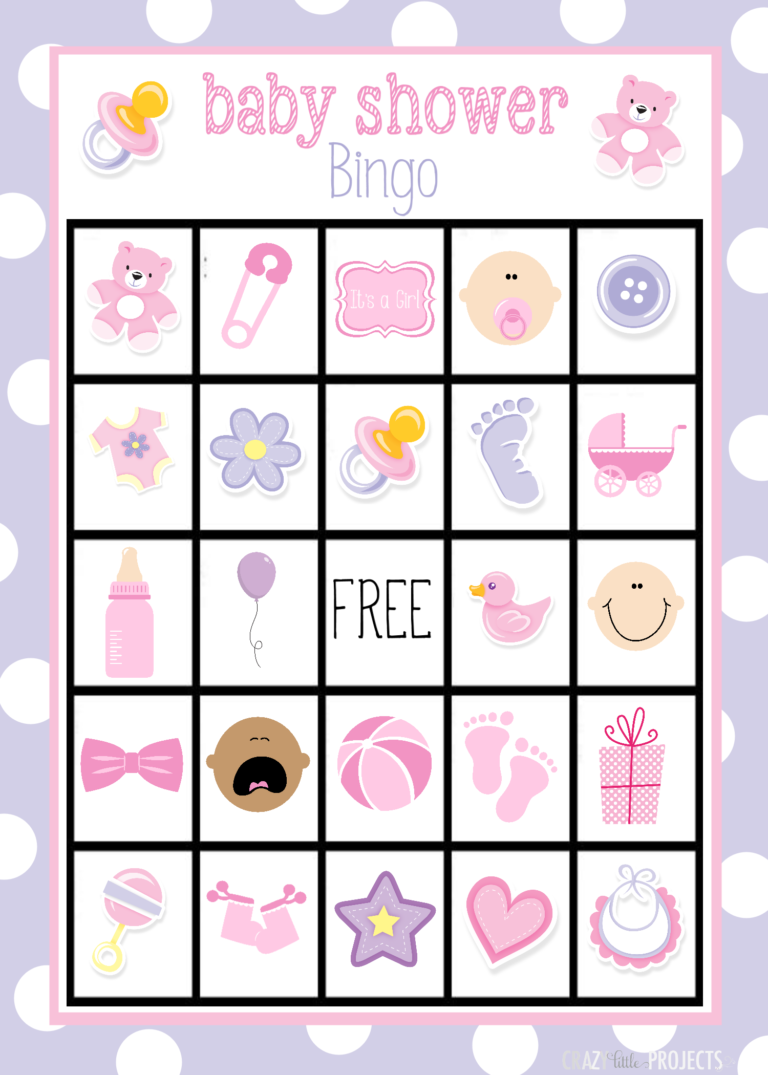 Baby Shower Bingo Cards