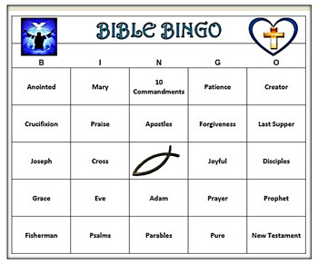 Bible Bingo Game 60 Bingo Cards Printable By