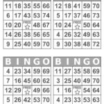 Bingo Cards 1000 Cards 4 Per Page Large Print