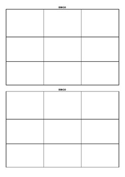 Blank BINGO Cards 3x3 By Madeleine Lifsey Teachers Pay 