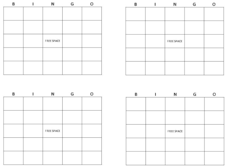 Blank Bingo Cards Get Blank Bingo Cards Here