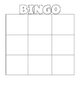 Blank BINGO WORDO Grids By Erin Stripling Teachers Pay 