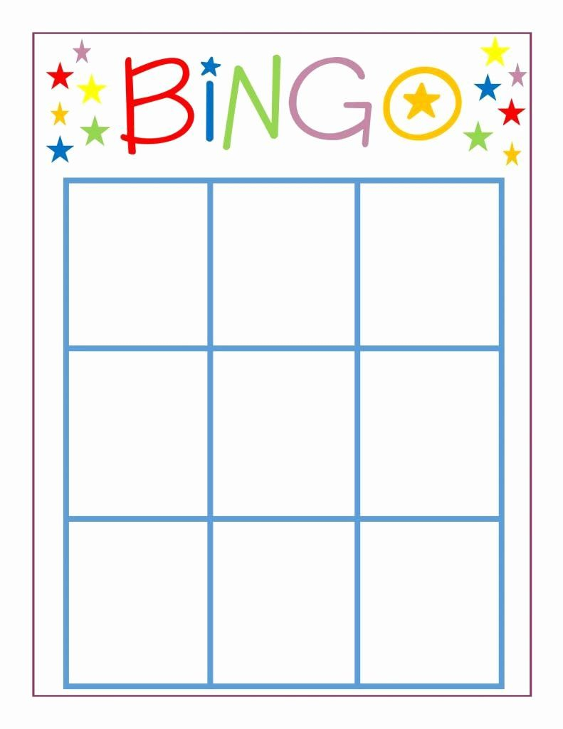 Blank Game Card Template New Family Game Night Bingo 