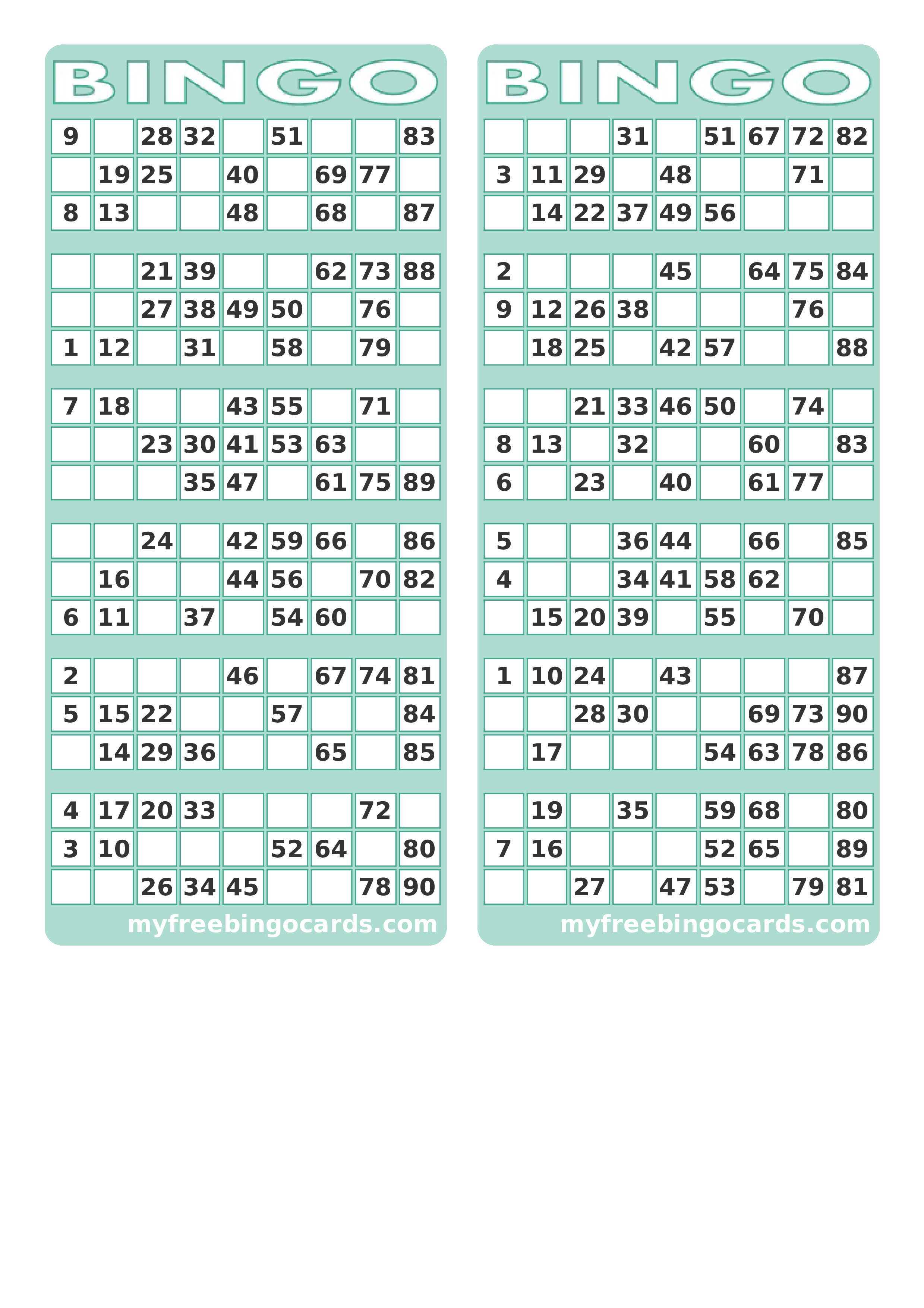 Blank Printable Bingo Card Templates At Blank Printable Bingo Card Templates At