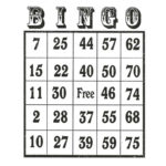 CTD029E Bingo Card Rubber Stamp