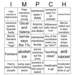 DNC Debate 2020 Bingo Card