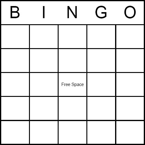 Free Blank Printable Bingo Cards