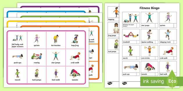 FREE Fitness Bingo Classroom Movement Primary