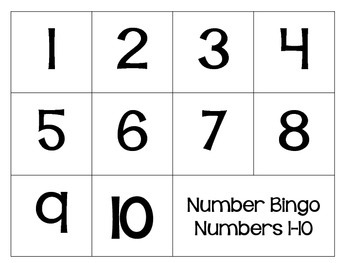 FREE Number Bingo 1 10 By Total Language Connections 