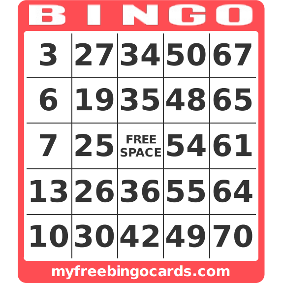 Free Printable And Virtual Number Bingo Card Generator